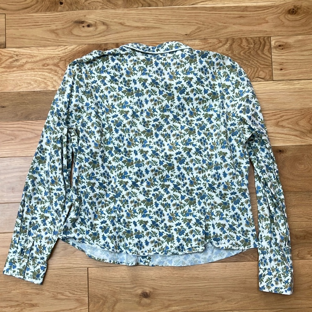 Liz Claiborne Floral Stretch Blouse sz 16 - Picture 5 of 5